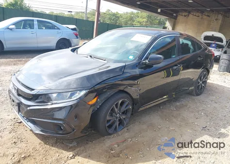 2019 Honda Civic Sport z USA, uszkodzony, nr VIN 2HGFC2F88KH504774